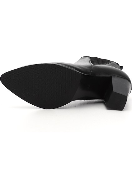 Kadın Siyah Topuklu Hakiki Deri Chelsea Bot fırsatları