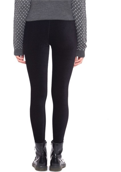 Kadın Kadife Yüksek Bel Tayt - Lacivert fiyatları