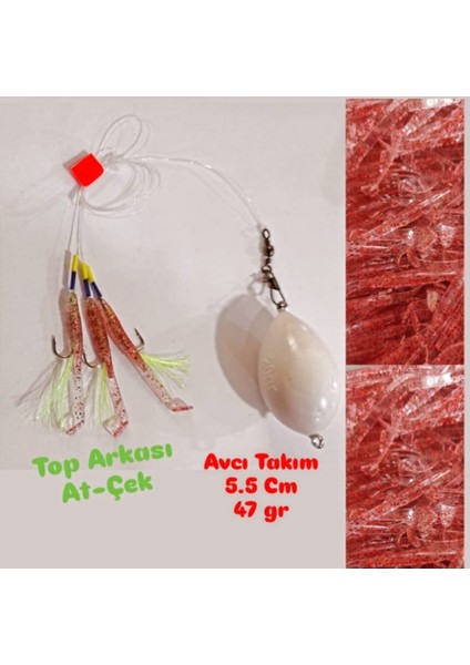 At-Çek Spin ( Top Arkası ) 5,5 cm 47 gr Kırmızı Avcı Balık