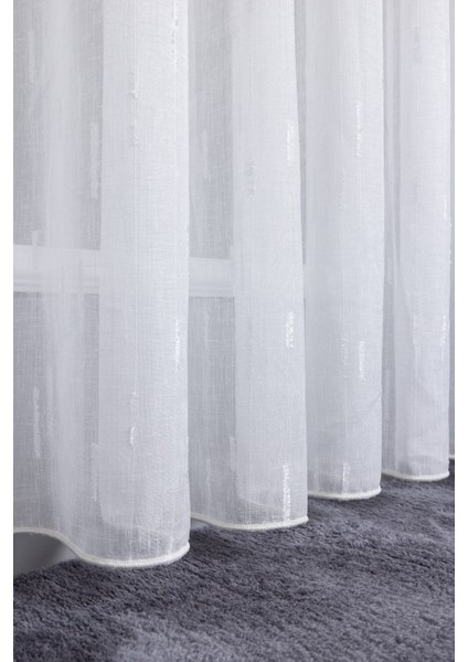 Keten Moroccan Ekru 1/2.5 Normal Pileli Ütü İstemez Kırışmaz Yeni Sezon Salon Oda Tül Perdesi indirimleri