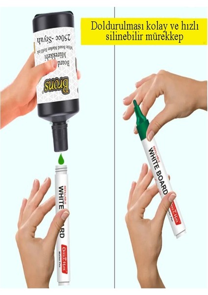 Siyah Kırmızı Yazı Tahta Kalem Mürekkebi 100ML 1 Adet Brons Tahta Kalemi Mürekkebi Kolay Silinebilir 100GR Okul Sınıf fiyatları