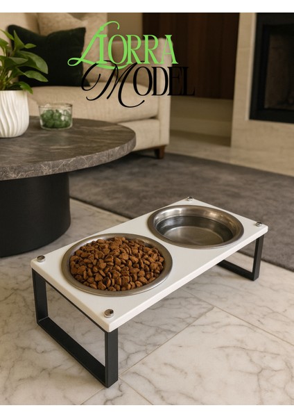 Kedi ve Köpekler Için Mama ve Su Standı - Yüzde 10 Eğimli, Yüksek Kalite ve Sağlıklı Tasarım