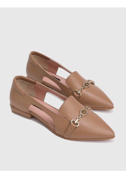 Hanna Hakiki Deri Vizon Kadın Loafer fiyatları