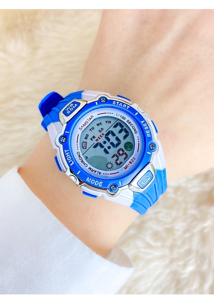 Alarmlı-Işıklı-Kronometreli-5 Atm Su Geçirmez-Hediyelik Çocuk Kol Saati