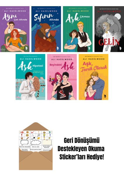 Ali Hazelwood 7 Kitap Seti + Okuma Sticker'ları