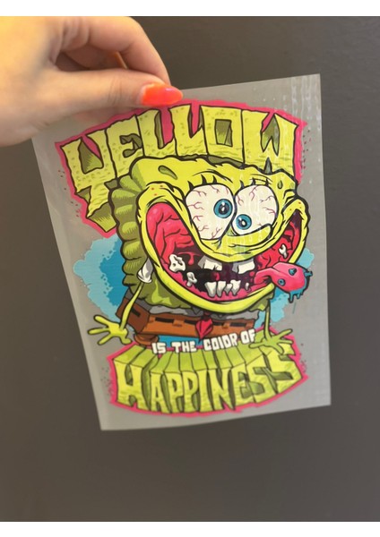 Ütü Ile Yapışan Sarı Canavar Trasnfer Baskı Arma 21X14 cm fiyatları