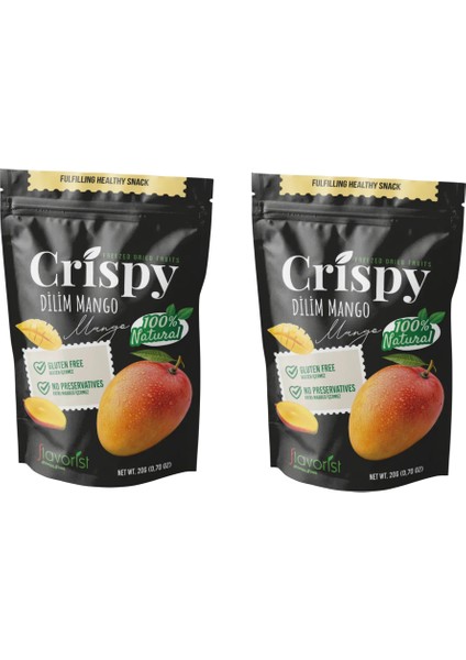 Dondurularak Kurutulmuş Mango Dilimleri 20 gr 2'li Paket