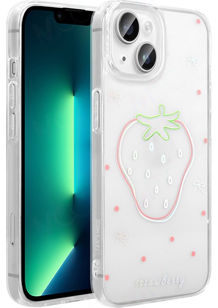 Apple iPhone 14 Kılıf Şeffaf Figürlü Folk Sert Kapak