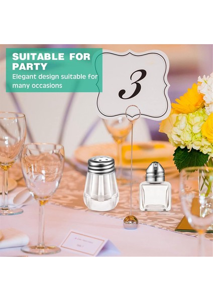 Mini Tuz ve Biber Shakers Temiz Baharatlar Shakers Tiny Spice Shakers Şeffaf Baharat Sarmalayıcıları Gümüş (Yurt Dışından) indirimleri