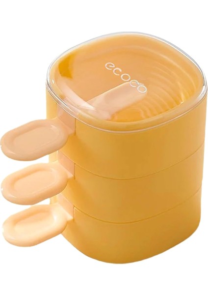 Ecoco Yeni Yaratıcı Çok Katmanlı Dondurma Kalıp, Popsicle Kalıp, Çok Katmanlı Popsicle Kalıp, Yeniden Kullanılabilir Popsicle Kalıpları Sarı (Yurt Dışından)