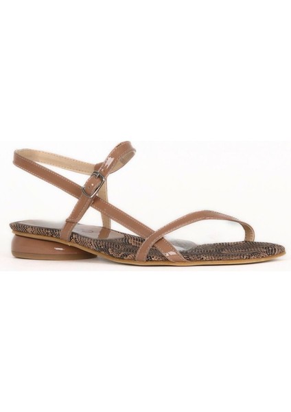 Pudra Rugan Kadın Az Topuklu Sandalet 30WS20032 30WS20032 fiyatları