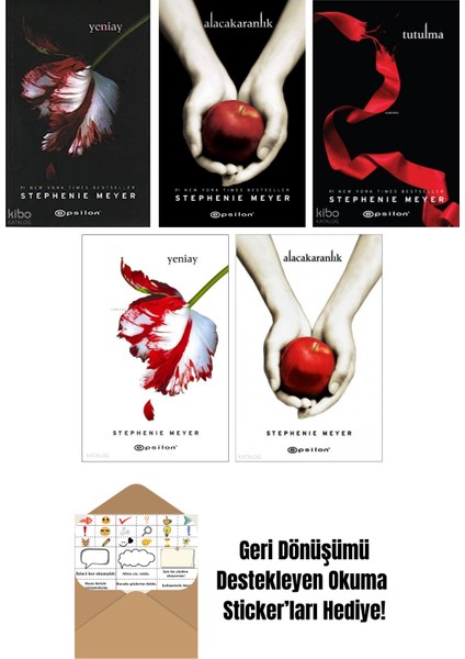 Stephenie Meyer 5 Kitap Seti + Okuma Sticker'ları
