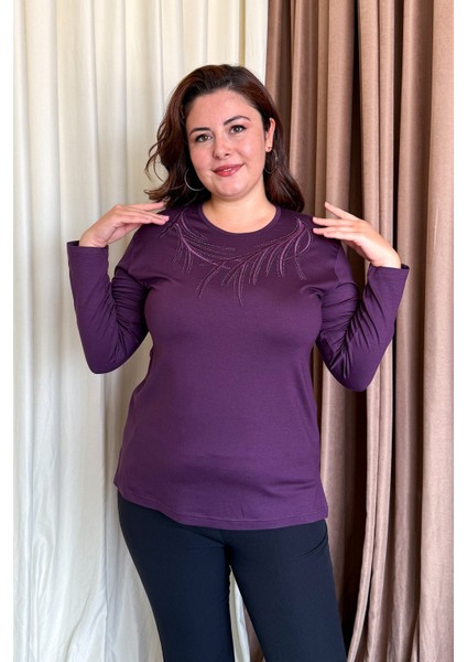 Kadın Taşlı Nakışlı Bluz 12