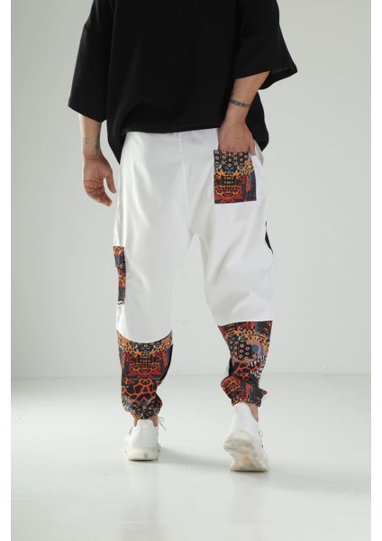 Etnik Desenli Gabardin Jogger Pantolon indirimleri