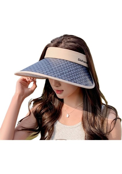 Kadınlar Için Geniş Siperlikli ve Içi Boş Silindir Şapkalı Yazlık Açık Hava Güneş Şapkası, Her Türlü Güneş Koruması Sağlayan Güneş Şapkası (Yurt Dışından)