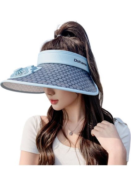 Kadınlar Için Geniş Siperlikli ve Içi Boş Silindir Şapkalı Yazlık Açık Hava Güneş Şapkası, Her Türlü Güneş Koruması Sağlayan Güneş Şapkası (Yurt Dışından)