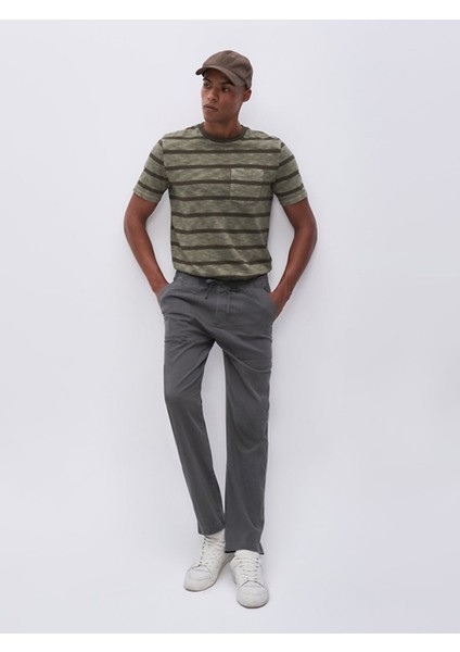Düz Paça Gabardin Antrasit Pantolon