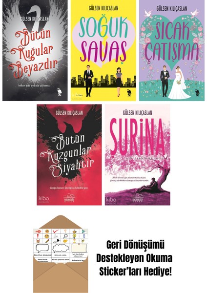Gülsen Kılıçaslan 5 Kitap Seti + Okuma Sticker'ları
