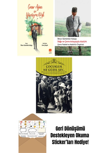 Ilknur Güntürkün Kalıpçı 3 Kitap Seti + Okuma Sticker'ları