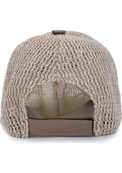 Erkek Deri & Tekstil Bej Hasır Beyzbol Şapka 524 1141 Spk Y25 Bej Hsr/dr fırsatları