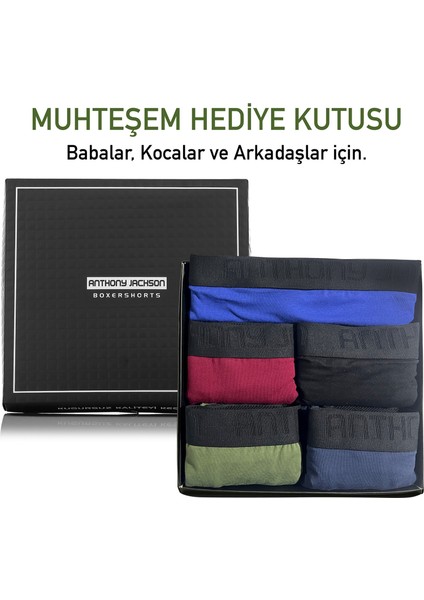 Likralı 5'li Kutu Premium Uzun Paçalı Erkek Boxer Shadowline fırsatları