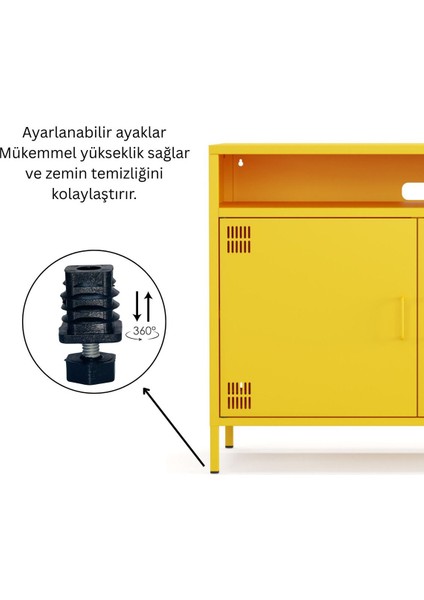 Pera Tv Ünitesi, Tv Dolabı,2 Kapaklı, Açık Raflı 100,50 x 40 x 79,50 cm fırsatları