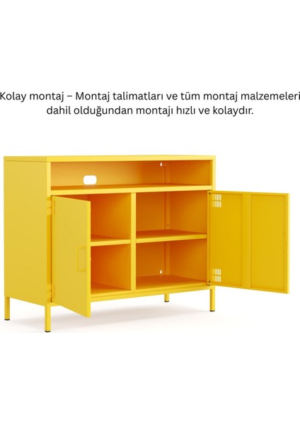 Pera Tv Ünitesi, Tv Dolabı,2 Kapaklı, Açık Raflı 100,50 x 40 x 79,50 cm indirimleri