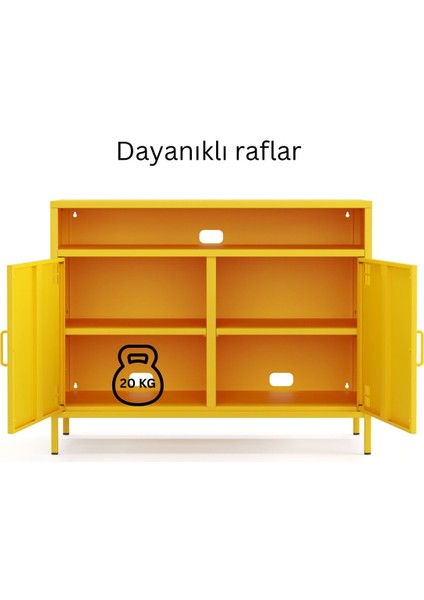 Pera Tv Ünitesi, Tv Dolabı,2 Kapaklı, Açık Raflı 100,50 x 40 x 79,50 cm