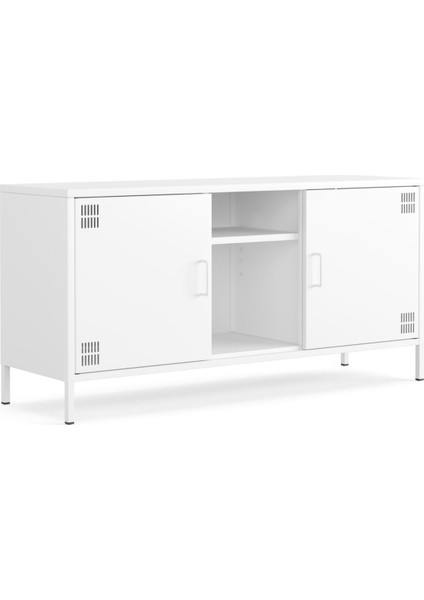 Pera Tv Ünitesi, Tv Dolabı,2 Kapaklı, Açık Raflı 130,50 x 40 x 64,50 cm