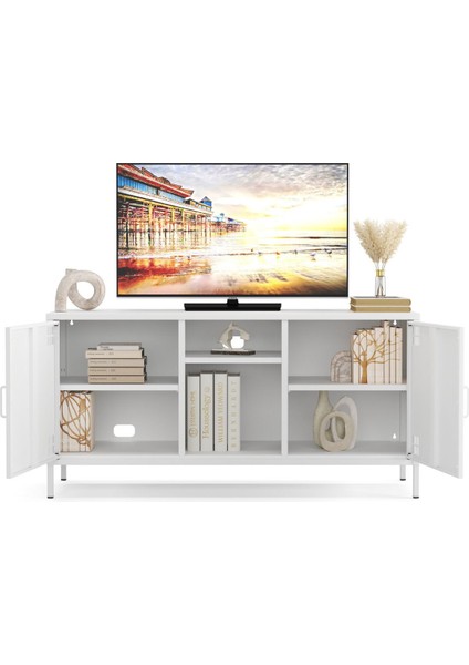 Pera Tv Ünitesi, Tv Dolabı,2 Kapaklı, Açık Raflı 130,50 x 40 x 64,50 cm modelleri