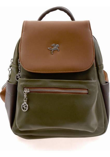 Haki Taba Kadın Sırt Çantası C06607256509