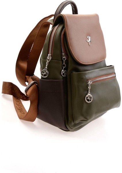 Haki Taba Kadın Sırt Çantası C06607256509 modelleri