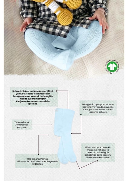 Bistyle Derby Basic Tekli Penye Külotlu Çorap BS50102B Mavi modelleri