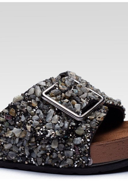 Kadın Taşlı Tokalı Rahat Kalıp Terlik Ortopedik modelleri