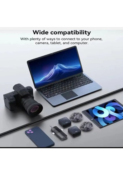 Kablosuz Yaka Mikrofonu Tip-C Android Kamera Iphone Stüdyo Mikrofonu Için Ses Video Canlı Yayın Oyun