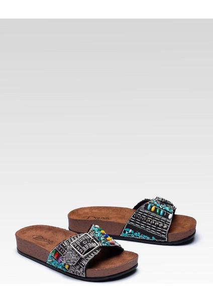 Kadın Taşlı Tokalı Rahat Kalıp Terlik Ortopedik Terletmez indirimleri