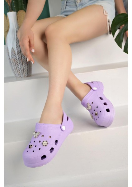 Taşlı Şık Tasarım Unisex Terlik