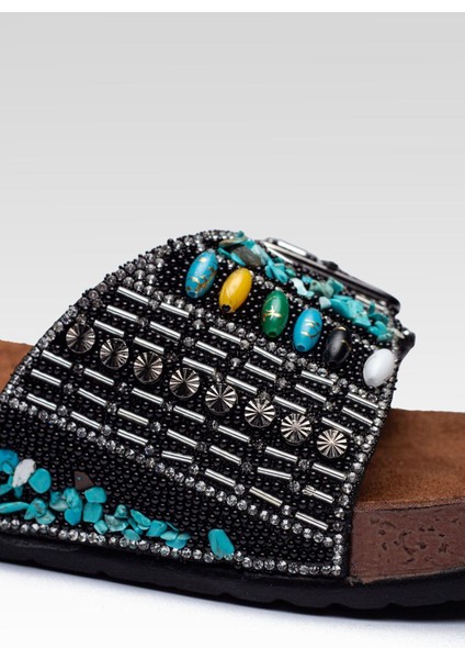 Kadın Taşlı Tokalı Rahat Kalıp Terlik Ortopedik Terletmez fırsatları