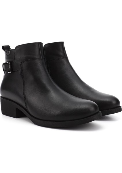 Gön Hakiki Deri Yuvarlak Burun Kauçuk Taban Topuklu Fermuarlı Tokalı Kadın Bot 48444 fiyatları