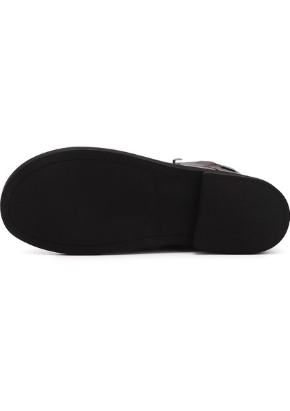 Kadın Bordo Fermuarlı Kauçuk Taban Hakiki Deri Bot fırsatları