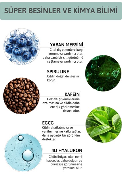 Under Eye Cream | Göz Altı Koyu Görünümü ve Yaşlanma Belirtileriyle Savaşan Nemlendirici Göz Kremi Caffeine %5 modelleri