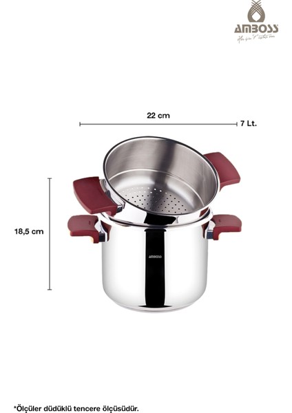Cook Master 7 Parça Çok Fonksiyonlu Paslanmaz Çelik Buharlı Düdüklü Tencere Seti fırsatları