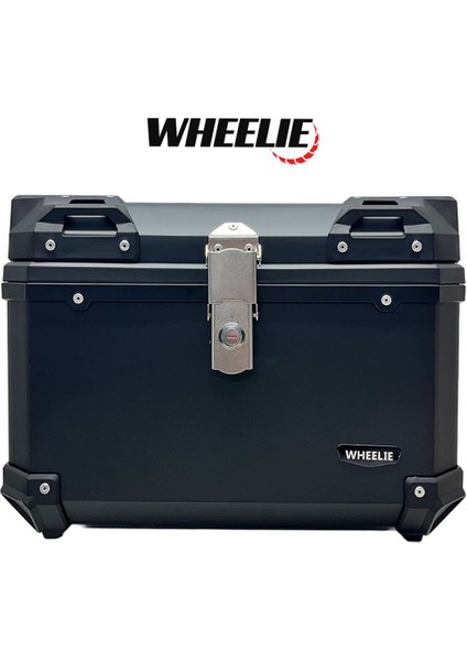 XT577-B 55 Litre Motosiklet Arka Çanta Siyah Su Geçirmez ABS Top Case Bagaj Üniversal