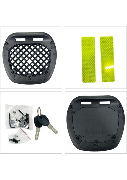 XT577-B 55 Litre Motosiklet Arka Çanta Siyah Su Geçirmez ABS Top Case Bagaj Üniversal