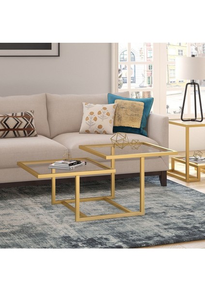 Chic Gold Metal Cam Orta Sehpa