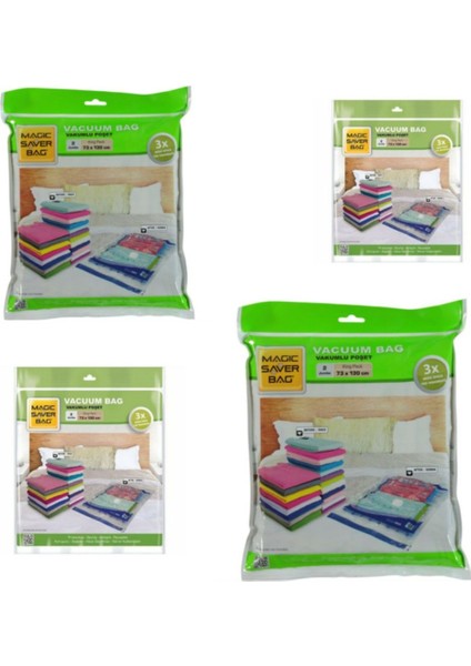 Vakumlu Hurç Seti, 3 Farklı Boy, Beyaz, Havalı ve Pratik Saklama Çözümü modelleri