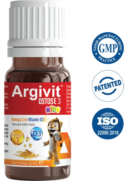 Ostosse3 Kids Omega 3 ve Vitamin D3 Içeren Takviye Edici Gıda 10 ml indirimleri