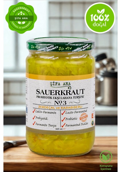 Zerdeçallı Probiyotik Sauerkraut Turşu (660 Cc.) No:3