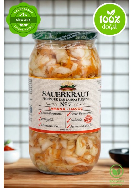 Havuçlu Lahanalı Probiyotik Sauerkraut Turşu (1000 Cc.) No7