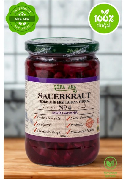Sauerkraut (Ekşi Lahana Turşusu) No4 Mor Lahana (660CC.)
